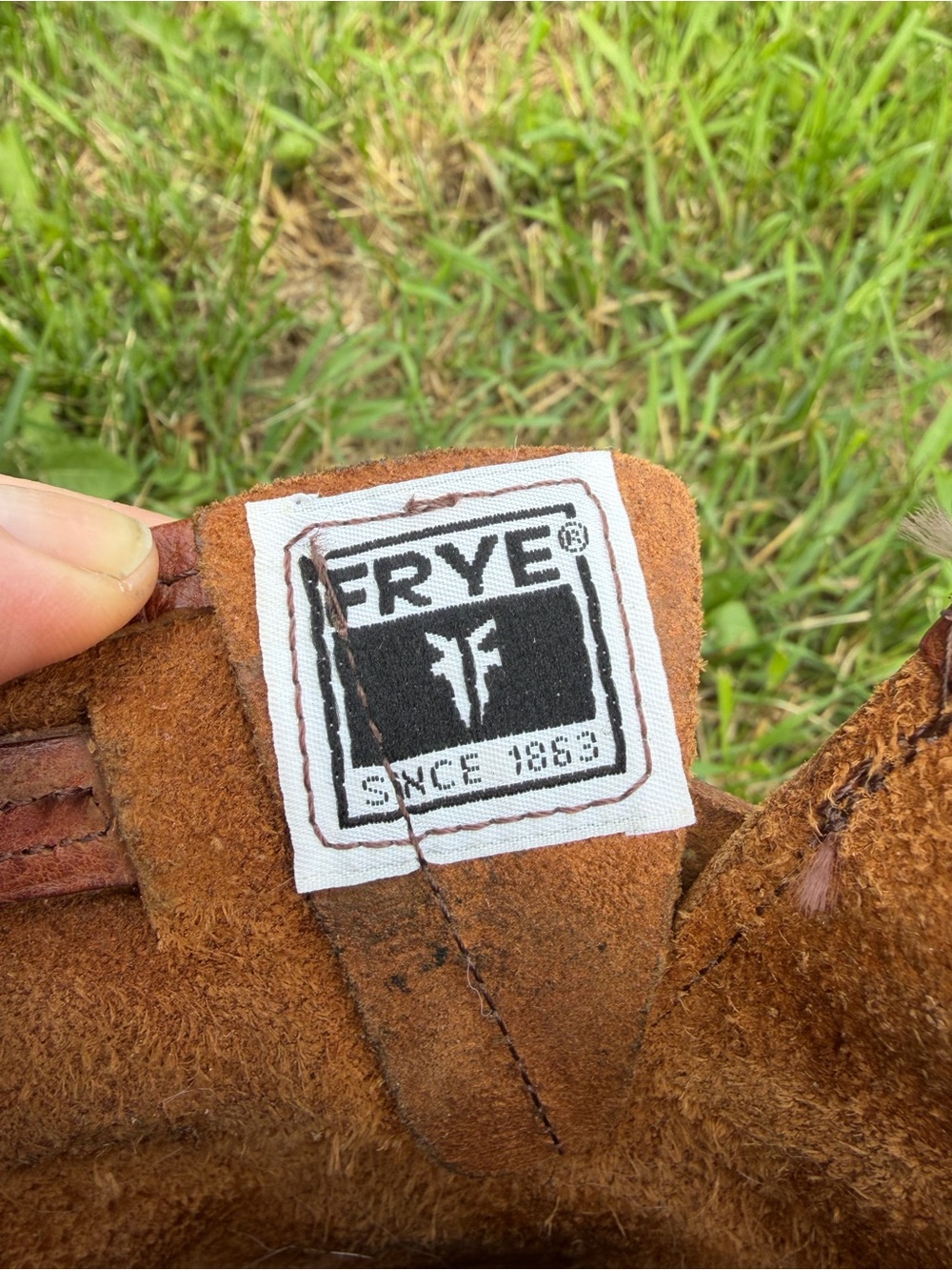Frye Cognac Brown Harness Boots - Picture 4 of 7